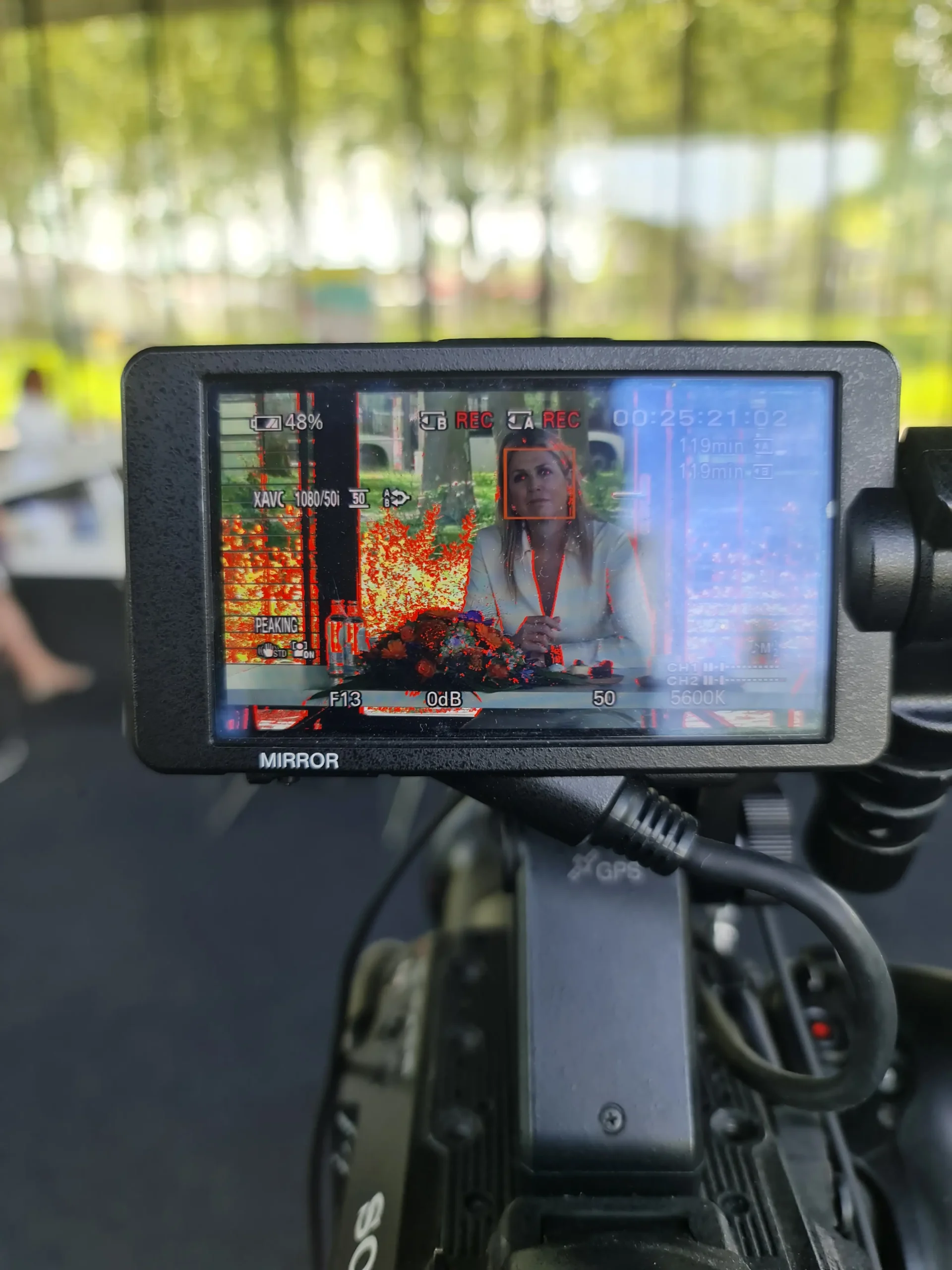 CamJo24 camera operator filming Queen Máxima arriving at The Green Village TU Delft for European Commission visit May 2022